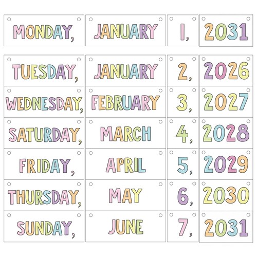 Flip calendar for classroom - flip,